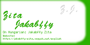 zita jakabffy business card